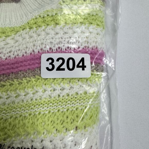 SO Long Sleeve Pullover Sweater Junior's Plus Size 1X Lime Stripe Combo - Picture 5 of 5